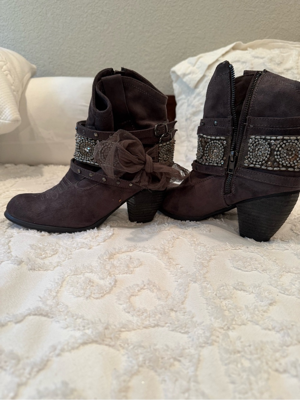 Embellished Ankle Boots